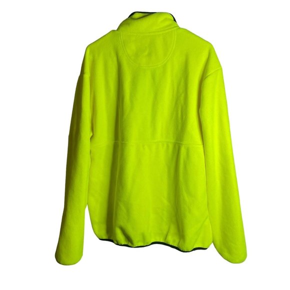 Urban Outfitters 1/2 Zip Fleece Pull Over Fleece Jacket Mens S Top Bright Yellow - Picture 2 of 6